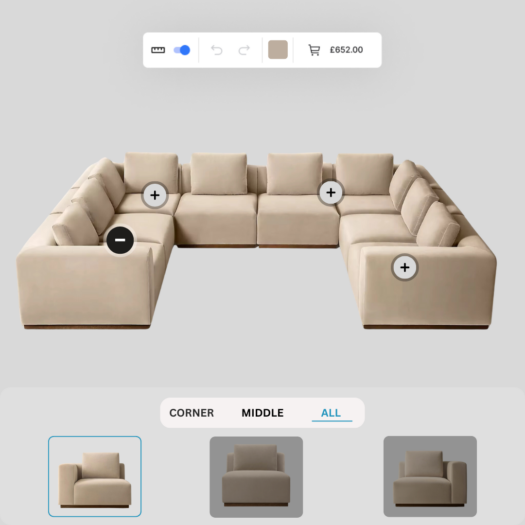 up to (71) Modular Sofa Configurator